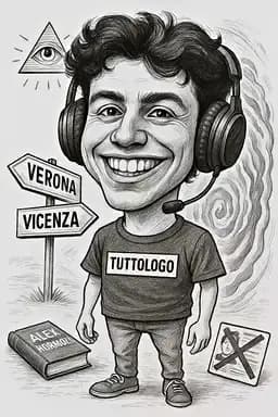 Illustrazione caricatura di laurea ragazzo con cuffie