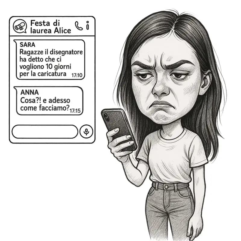 Illustrazione di ragazza imbronciata